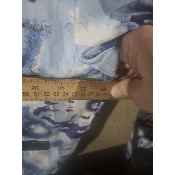 Euro Joy 100% Silk Blue Floral Windbreaker Jacket Vintage NEW Women's Medium - Picture 5 of 5
